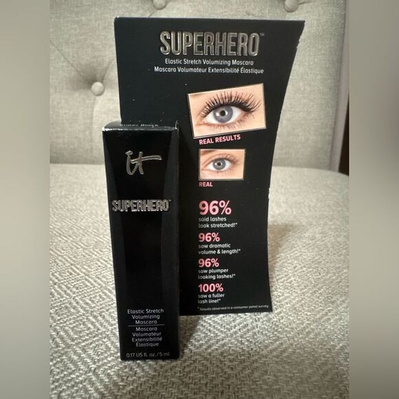 IT Cosmetics Superhero Mascara | Mini 5mL | Elastic Stretch Volumizing - Picture 1 of 2